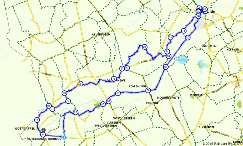 Route in het buitenland