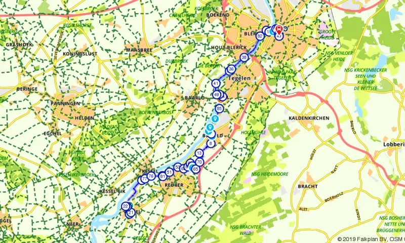 Route in Limburg