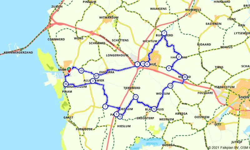 Route in Friesland