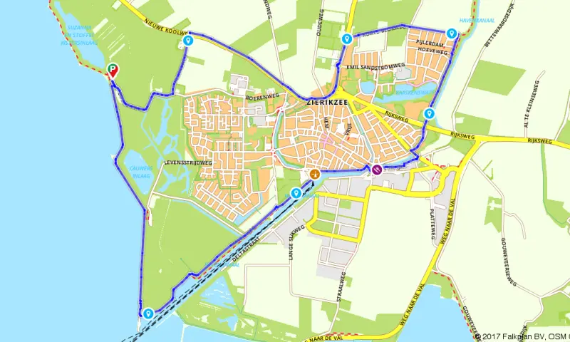 Route in Zeeland