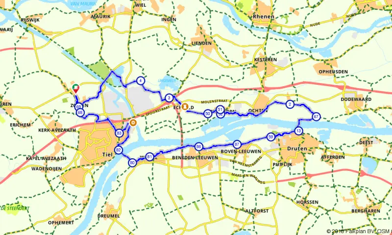 Route in Gelderland