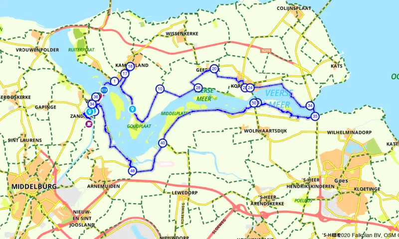 Route in Zeeland