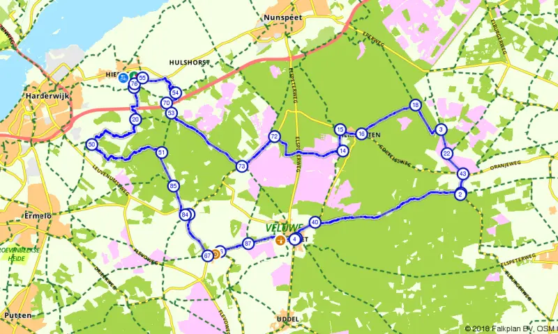Route in Gelderland