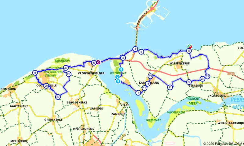 Route in Zeeland