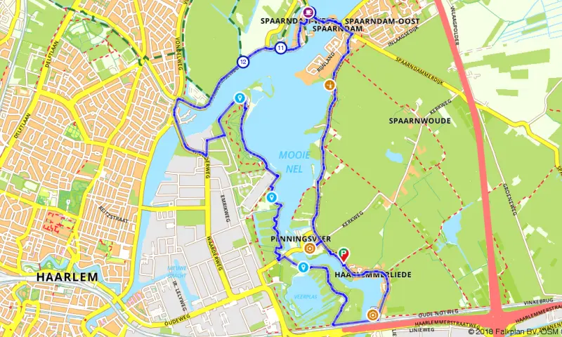 Route in Noord-Holland