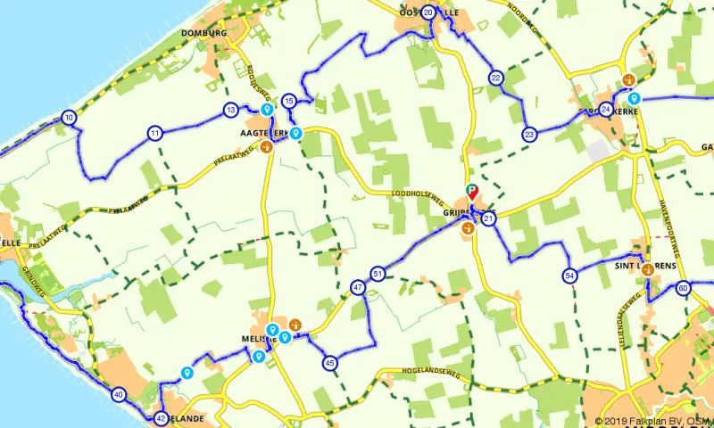 Route in Zeeland