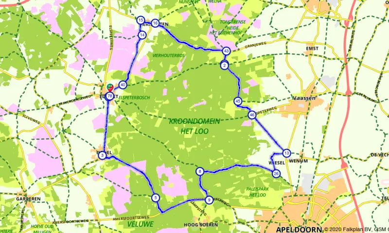 Route in Gelderland