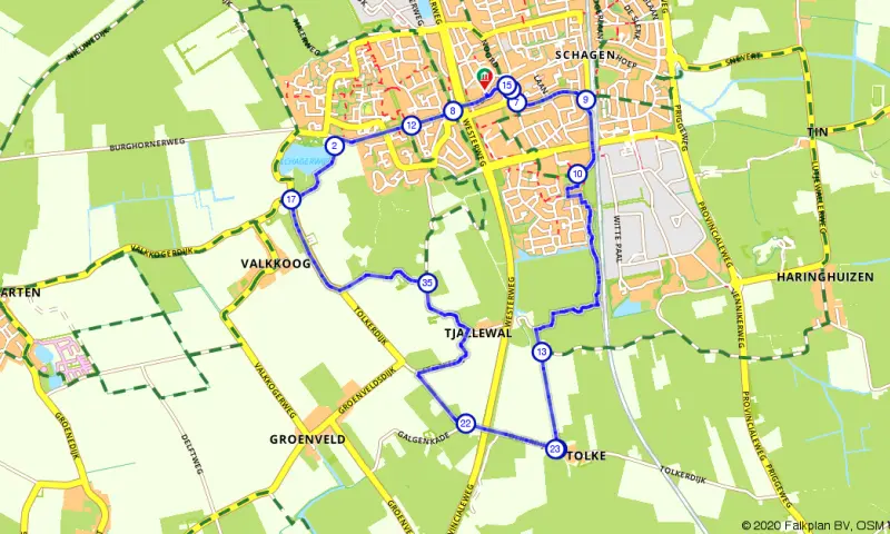 Route in Noord-Holland