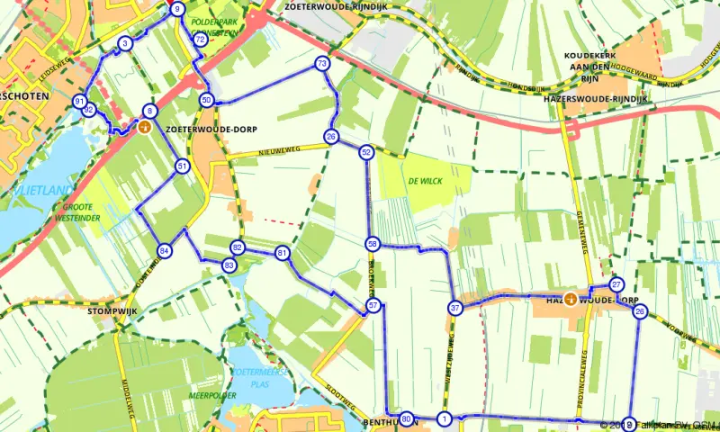 Route Zuid-Holland