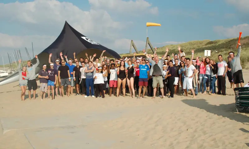 Groepsfoto van bezoekers