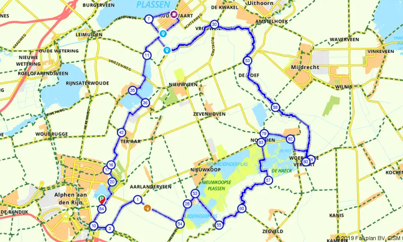 Route Zuid-Holland