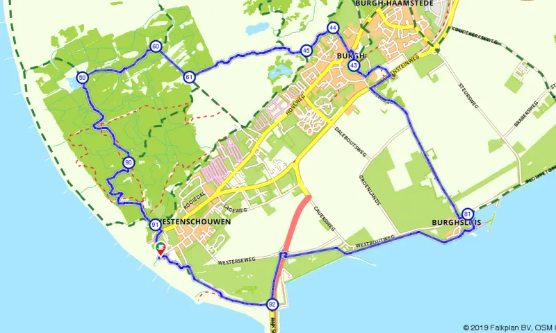 Route in Zeeland