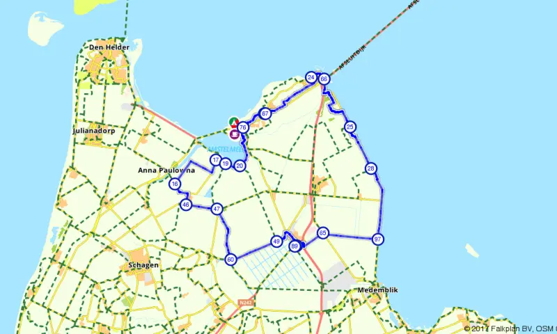 Route in Noord-Holland
