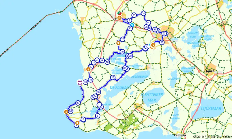 Route in Friesland