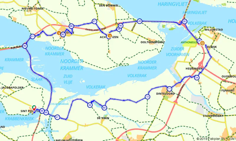 Route in Zeeland