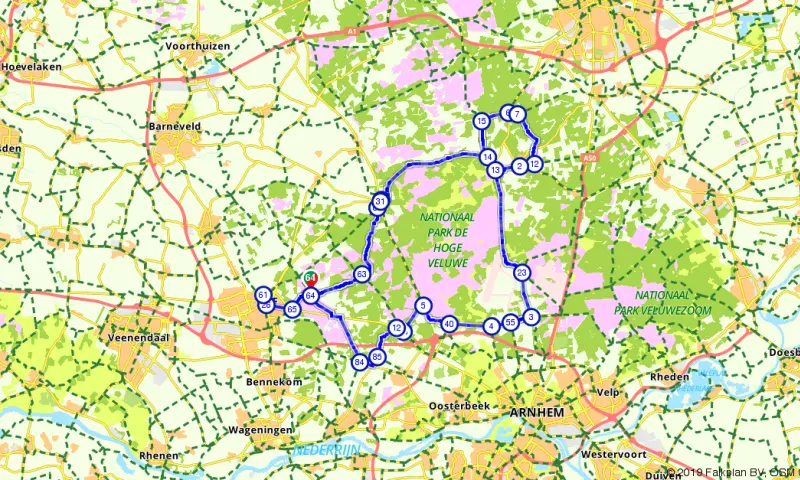 Route in Gelderland