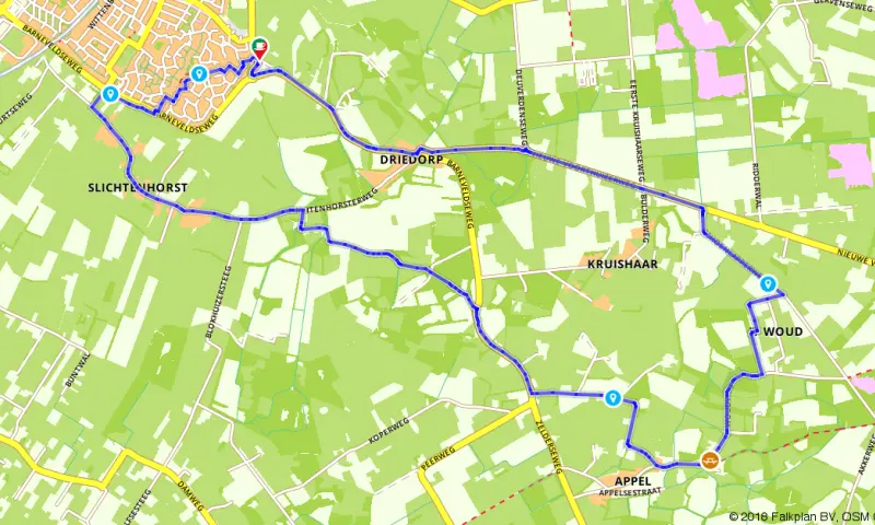 Route in Gelderland