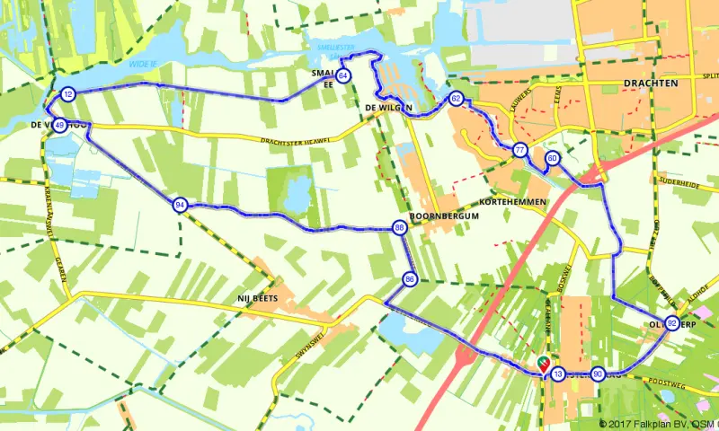 Route in Friesland