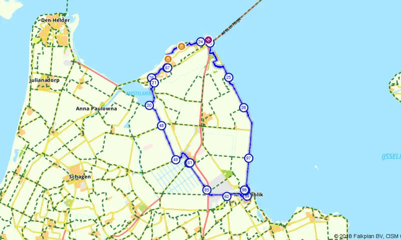 Route in Noord-Holland