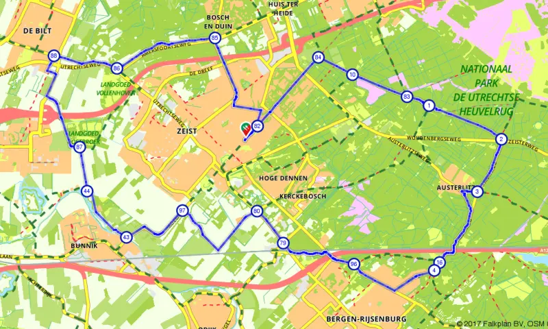 Route in Utrecht