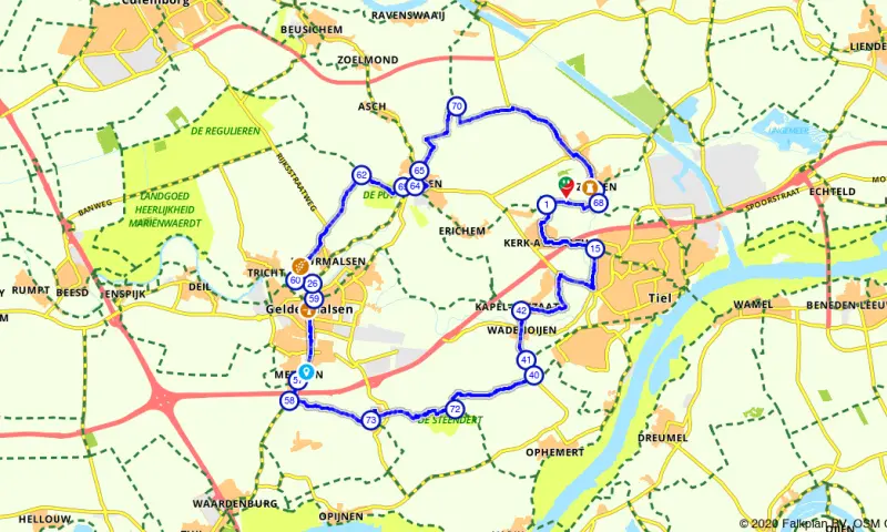 Route in Gelderland