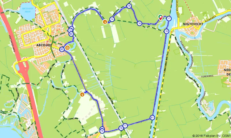 Route in Utrecht