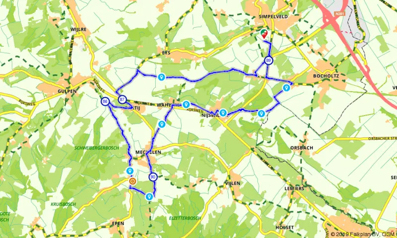 Route in Limburg