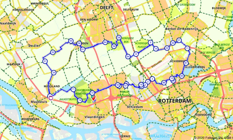Route Zuid-Holland