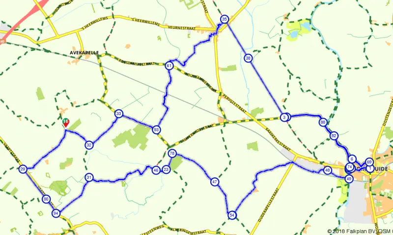 Route in het buitenland