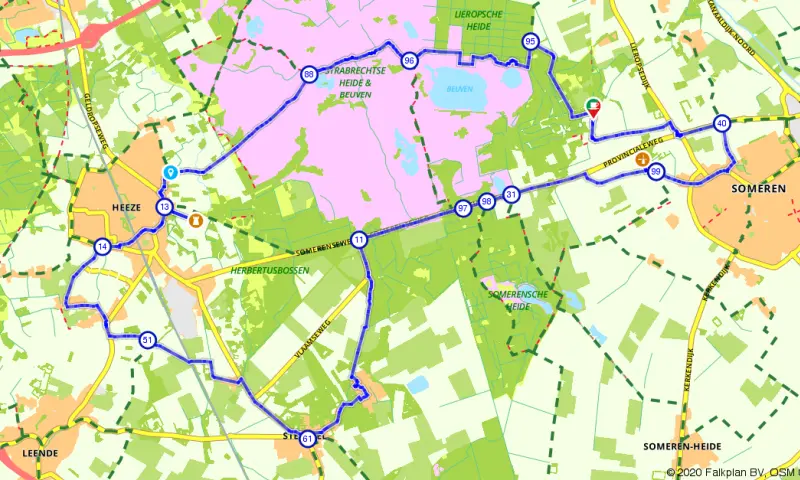 Fietsroute Strabrechtse Heide