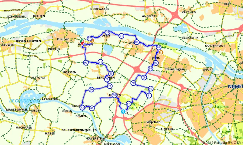 Route in Gelderland