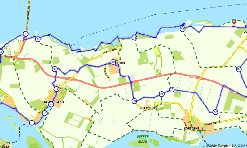 Route in Zeeland