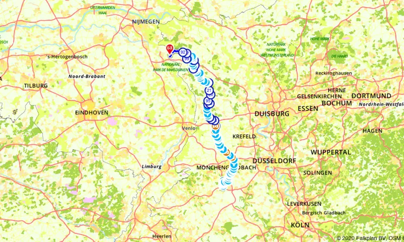 Route in het buitenland