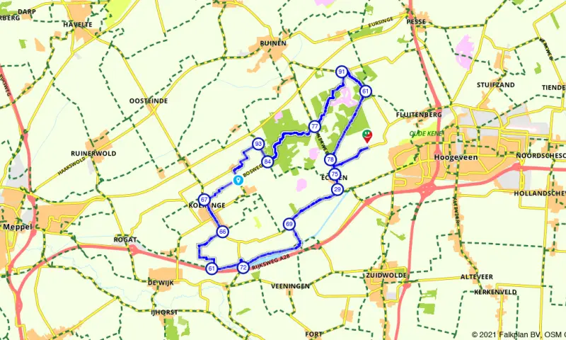 Route in Drenthe