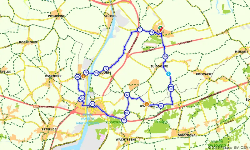 Route in Zeeland