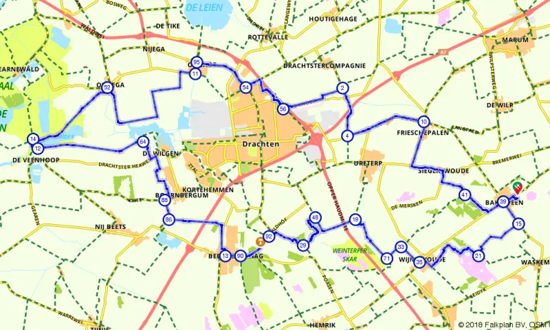 Route in Friesland