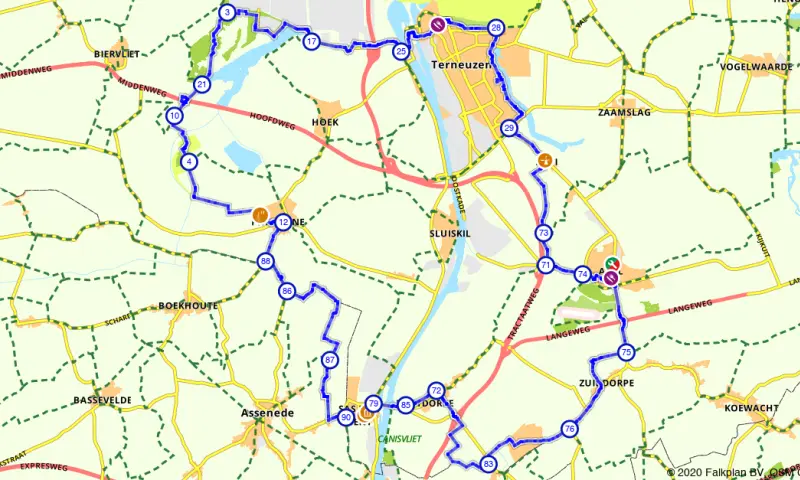 Route in Zeeland