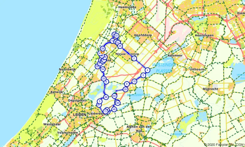 Route Zuid-Holland