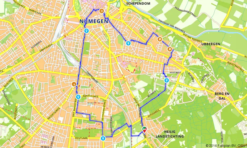 Route in Gelderland