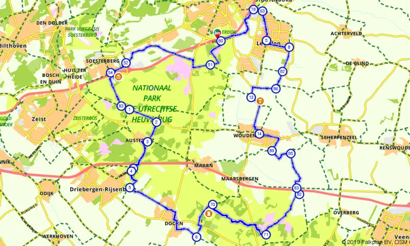 Route in Utrecht