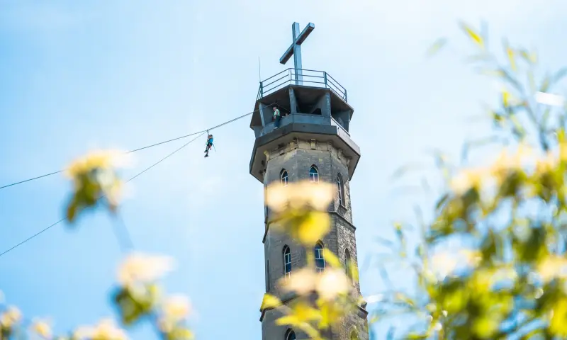 Kabelbaan bij de Wilhelminatoren in Valkenburg