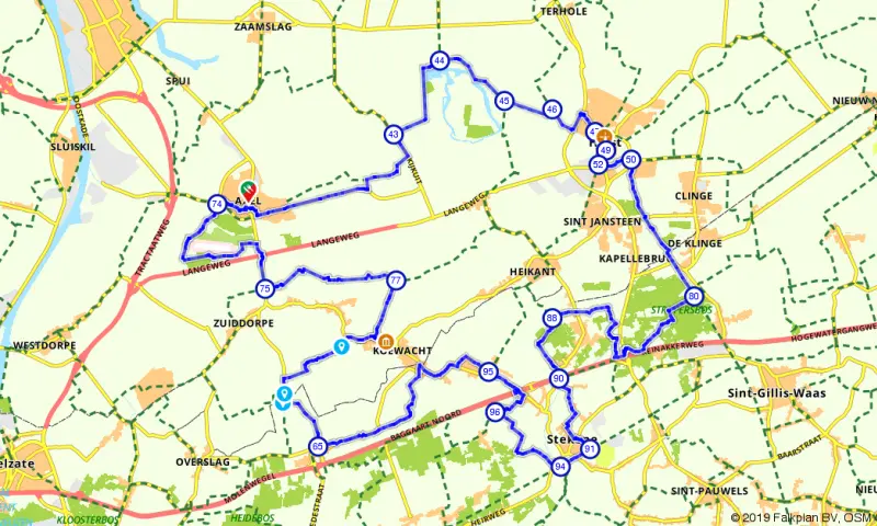 Route in Zeeland