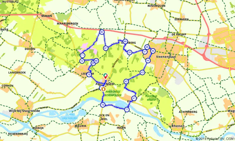 Route in Utrecht