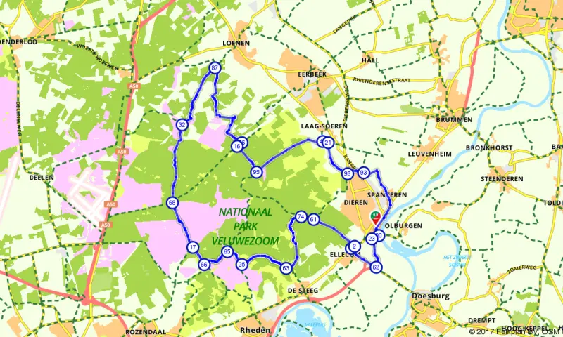 Route in Gelderland