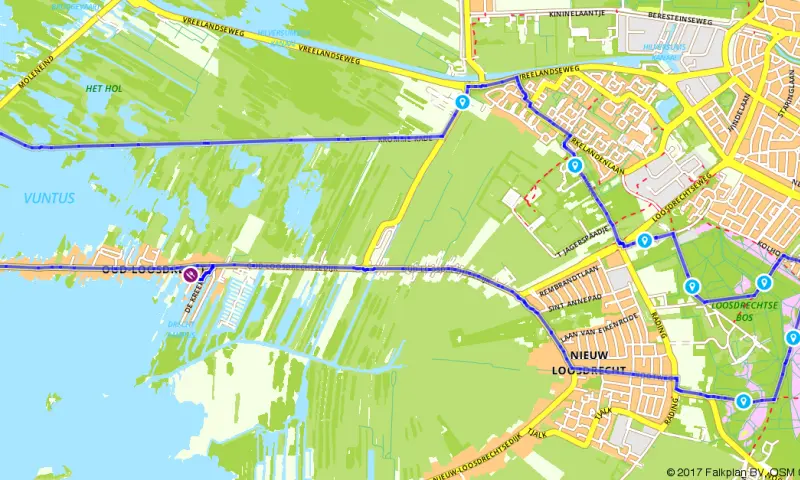 Route in Noord-Holland