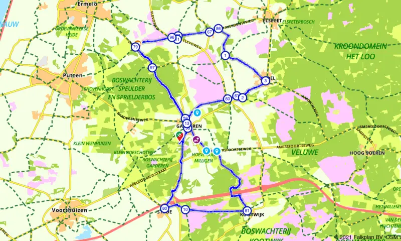 Route in Gelderland