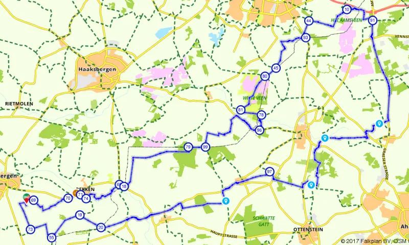 Route in Gelderland