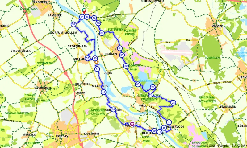 Route in Limburg