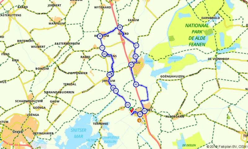 Route in Friesland