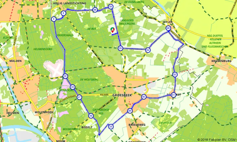 Route in Gelderland